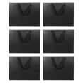 thumbnail image 1 of MasteelfCA 6Pcs Paper Gift Bags with Handles Paper Shopping Bags Gift Wrapping Bags Black, 1 of 7