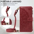 thumbnail image 6 of For Google Pixel 9 / 9 Pro Wallet Case, 9 Card Slots RFID Blocking Crossbody Leather Cover, Zipper Pocket, Detachable Wrist & Shoulder Strap, Magnetic Shockproof Protective Phone Case for Women,Red, 6 of 11