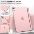 thumbnail image 5 of Kenke Case for iPad (A16) 11th Generation 11 inch 2025, iPad 10th Generation 10.9 inch 2022, Smart Folio Stand, Slim Hard PC Translucent Back Shell Cover, Support Touch ID, Auto Wake/Sleep, Pink, 5 of 9