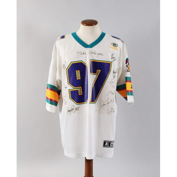 1996 Green Bay Packers Super Bowl Champs Team Signed Jersey With JSA COA
