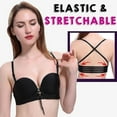 thumbnail image 5 of ZZwxWA Push Up Bra Women's Push Up Bra Soft Seamless Deep V Bras Adjustable Drawstring Bras, 5 of 7