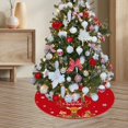 thumbnail image 3 of Falda de Navidad BLESIY cubierta de base de árbol de Navidad tapete clásico Decoración sala de estar Fiesta Estilo B, 3 of 8