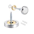 thumbnail image 3 of Uxcell 0.98'' Mirror Screws Decorative Cap Cover Nails Polished Stainless Steel Silvery 8pcs, 3 of 5