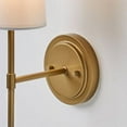 thumbnail image 3 of Better Homes & Gardens Brass 1-Light Indoor Wall Sconce with White Fabric Shade, Bulb Not Included, 3 of 7