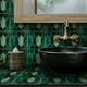 thumbnail image 1 of Verde esmeralda holográfico verde esmeralda 15x15cm impermeable pegatinas de pared cocina baño azulejos 10 unidades TUNC Sencillez, 1 of 5
