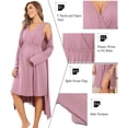 thumbnail image 4 of Avidlove Maternity Robe and Nursing Nightgowns Set for Hospitable Breastfeeding 3 in 1 Labor Delivery Nursing Sleeveless Gown Bathrobe Pregnancy Clothes, 4 of 6
