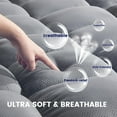 thumbnail image 3 of King Cotton Mattress Topper, Ultra Fluffy Soft Mattress Pad Pillowtop Cooling Mattress Cover Fits 8-21 inch Deep Pocket,, 3 of 6