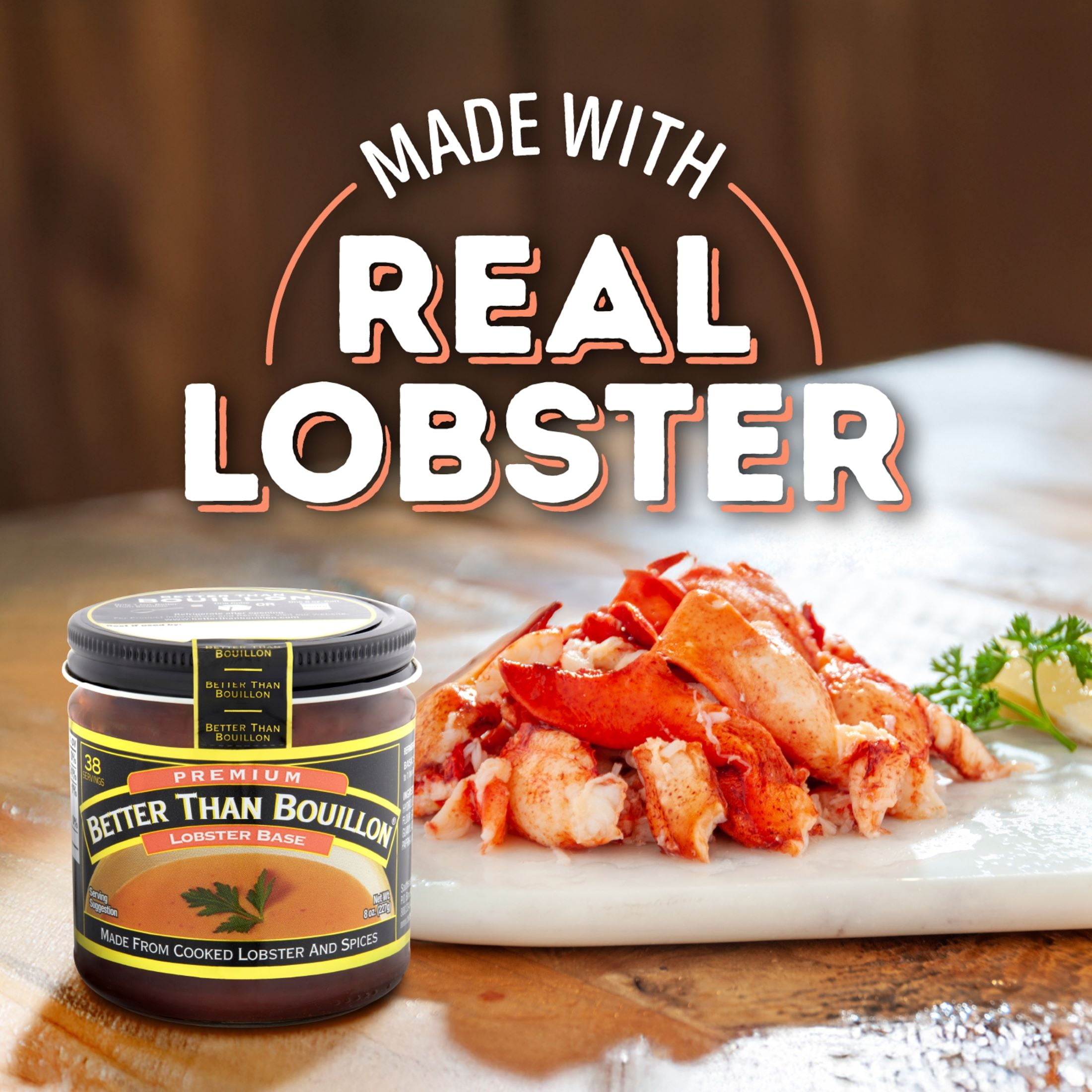 Better Than Bouillon Premium Lobster Base, Shelf-Stable, 8 oz Jar