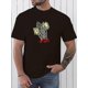 thumbnail image 1 of Camiseta deportiva informal para hombre con estampado único de mano de esqueleto. Cuello redondo, manga corta, tejido 100 % algodón transpirable, lavable a máquina. Para adultos, hombres, mujeres, ado, 1 of 5
