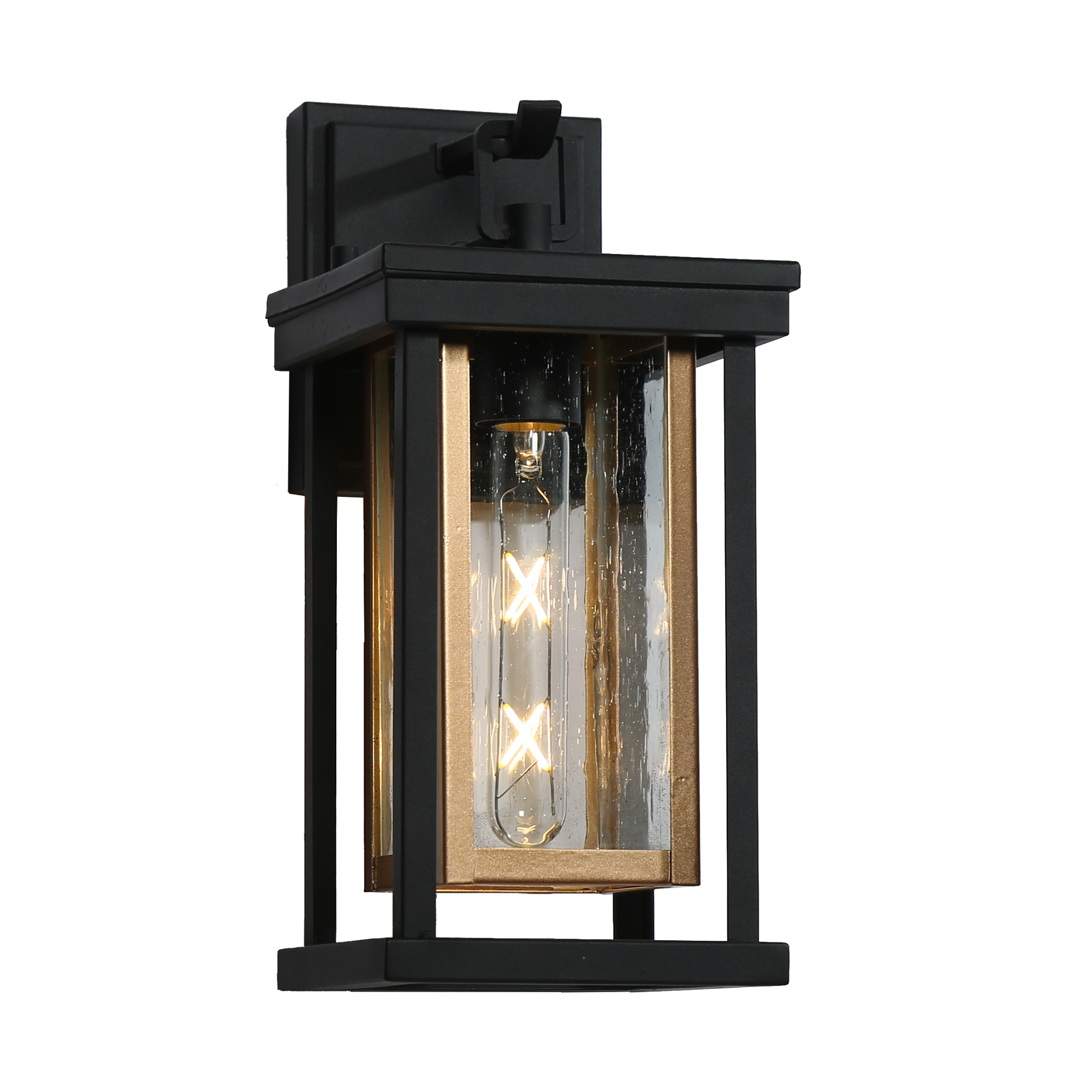 LNC Hewifda 1-Light 13.6-in H Matte Black LED Outdoor Wall Light