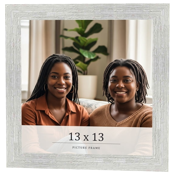 13x13 Frame White Real Wood Picture Frame Width 1.5 inches | Interior Frame Depth 0.5 inches | Barn