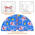 thumbnail image 4 of Lsque Tropical Jellyfishes Print Christmas Tree Skirt, Tree Skirt with Ties or Velcro, Perfect for Holiday Decorations, Halloween, and New Year-36", 4 of 7