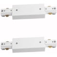 thumbnail image 1 of FSLiving Track System Connector I Shape Connector LED Spotlight Rail H Type 3-Wire-1 Circuit Track Pendant Lighting Connector-2PCS （White）, 1 of 5