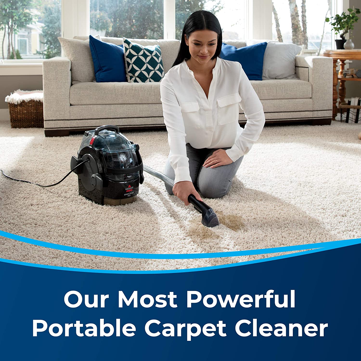 BISSELL 3624 Lightweight SpotClean Professional Portable Carpet Cleaner, Black - image 3 of 9