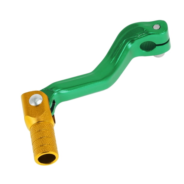Palanca de cambio de motocicleta plegable para Kayo T2, aleación de aluminio, palanca de cambio verde con cabeza dorada