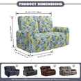 thumbnail image 2 of Xixirimido Recliner Loveseat Slipcover, 6 Pieces Stretch Sofa Covers for 2 Seat Reclining Couch, Soft Washable Furniture Protector with Pockets, Lemons Floral Blue, 2 of 8