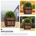 thumbnail image 3 of Zcyifa 2 Wooden Bucket Planters Rustic Flower Pots Garden Backyard Container, 3 of 10