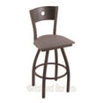 thumbnail image 7 of Holland Voltaire XL 25" Counter Stool - Bronze/Natural/Black Vinyl, 7 of 7