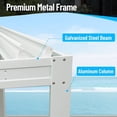 thumbnail image 3 of TOTAL Outdoor 10x13FT Louvered Pergola with Adjustable Steel Roof, Durable Aluminum Frame, Permanent Sun Shade with Drainage System for Backyard, Garden and Lawn, White, 3 of 7