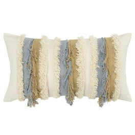 Ivory Beige Textural Strands Lumbar Pillow Ivory Beige Textural Strands Lumbar Pillow