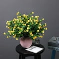 thumbnail image 5 of Artificial Flowers, Fake Outdoor UV Resistant Plants Faux Plastic Greenery Shrubs Indoor Outside Hanging Planter Home Kitchen Office Wedding, Garden Decor（Yellow）, 5 of 5