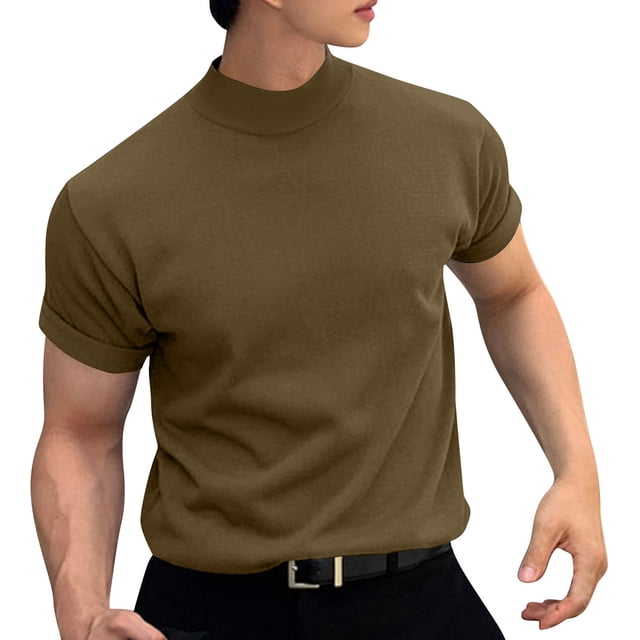 Men's Summer Sleeves Short Sleeve Slim Fit Fashion Breathable Men's Shirt M