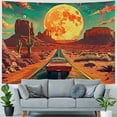 thumbnail image 4 of Shiartex Planet Tapestry Retro Mountain Landscape Tapestry Vintage Cactus Wall Tapestry Starry Moon Galaxy Tapestry Wild Desert Plants Wall Hanging for Living Room Painting, 4 of 6