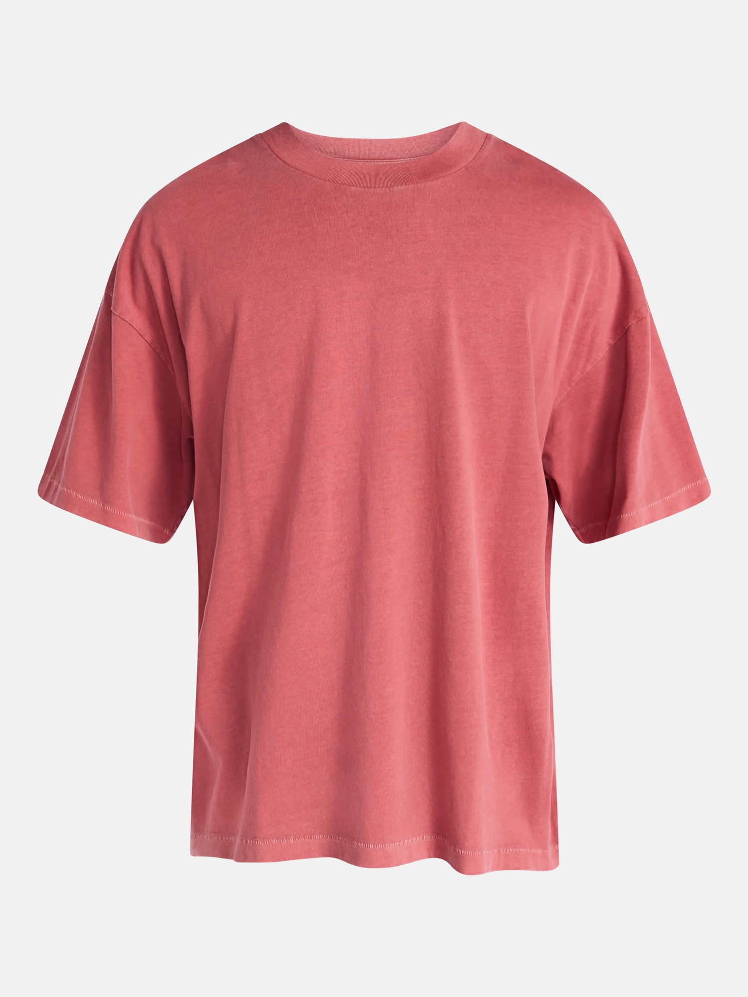 No Boundaries Men's Oversized Boxy Tee with Short Sleeves, XS-4XLT