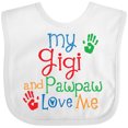 thumbnail image 3 of Inktastic My Gigi and Pawpaw Love Me Boys or Girls Baby Bib, 3 of 4