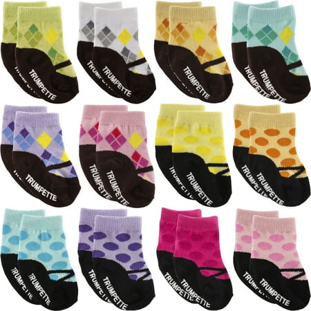 12 Pairs Baby Socks With Grips Newborn 0 12 Months Ankle Socks