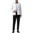 thumbnail image 2 of CHAQUETA DE TRAJE DE NEGOCIO SÓLIDA PARA HOMBRES CON SOLAPA NOTCH Y UN BOTÓN L BLANCA, 2 of 5