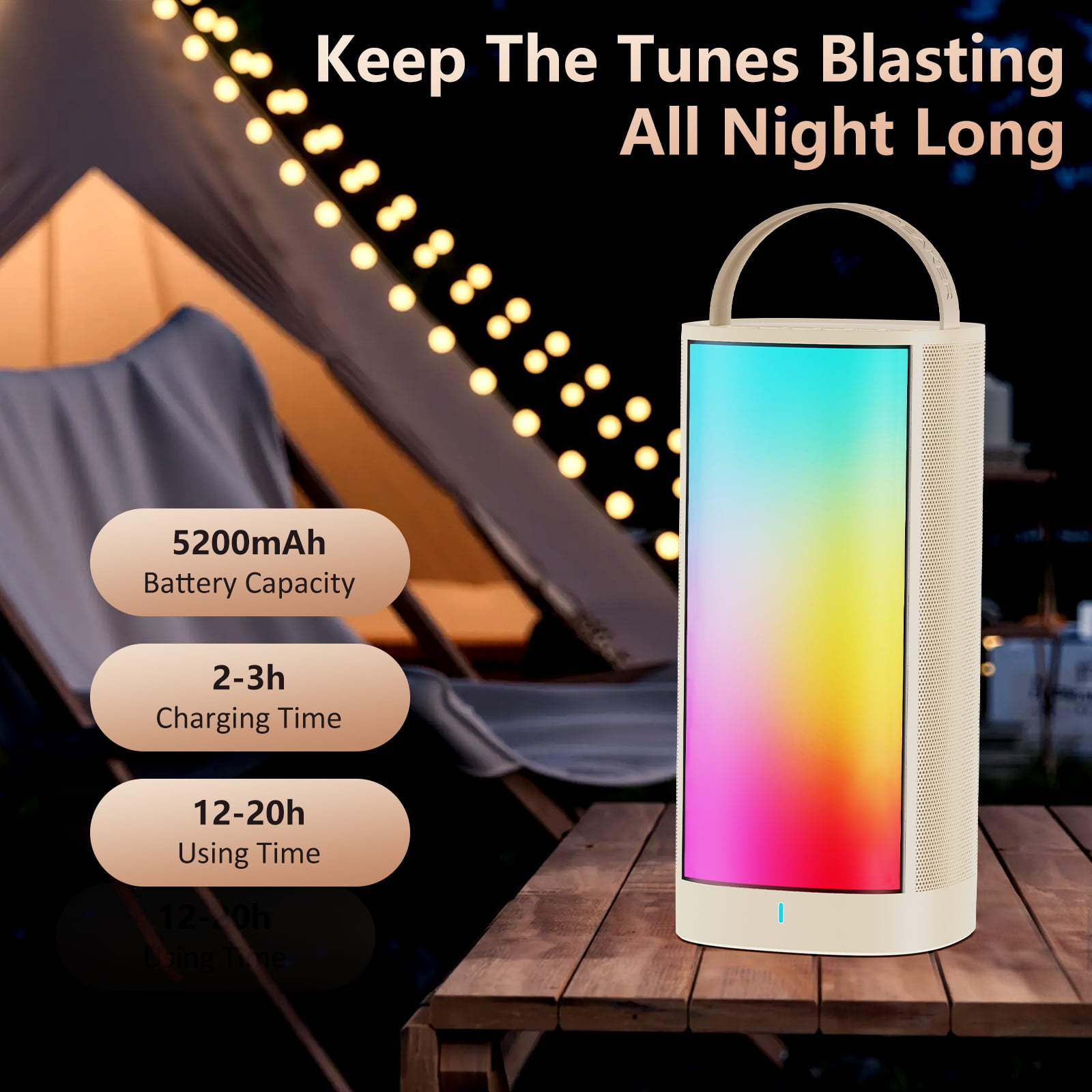 JAUYXIAN Karaoke Machine for Kids Adults, Portable Karaoke Speaker Bluetooth with Rgb Lights, 2 Mics, Usb, Best Gift for Girls/ Boys