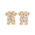 thumbnail image 2 of Baby Boys Summer Jumpsuit Casual Western Cow Print Short Sleeve Zipper Romper for Newborn Infant Cute Clothes, 2 of 9