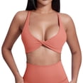 thumbnail image 1 of Sujetador de yoga para mujer con almohadillas en el pecho - Camiseta deportiva sin espalda para alto impacto - Nailon/spandex - S-XL, 1 of 4