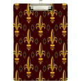 thumbnail image 2 of FMSHPON Fleur De Lis Flower Floral Print Clipboard Hardboard Wood Nursing Clip Board and Pull for Standard A4 Letter 13x9 inches, 2 of 8