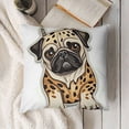 thumbnail image 3 of YINGXI Pug Themed It's Not Dog Hair It's Pug Glitter Funny Pug Princess Wild Leopard Print Pug Decorative Throw Pillow Case For Home Living Room Girls Room Decor,Pug Lovers Pug Owners Gifts 20x20in, 3 of 5