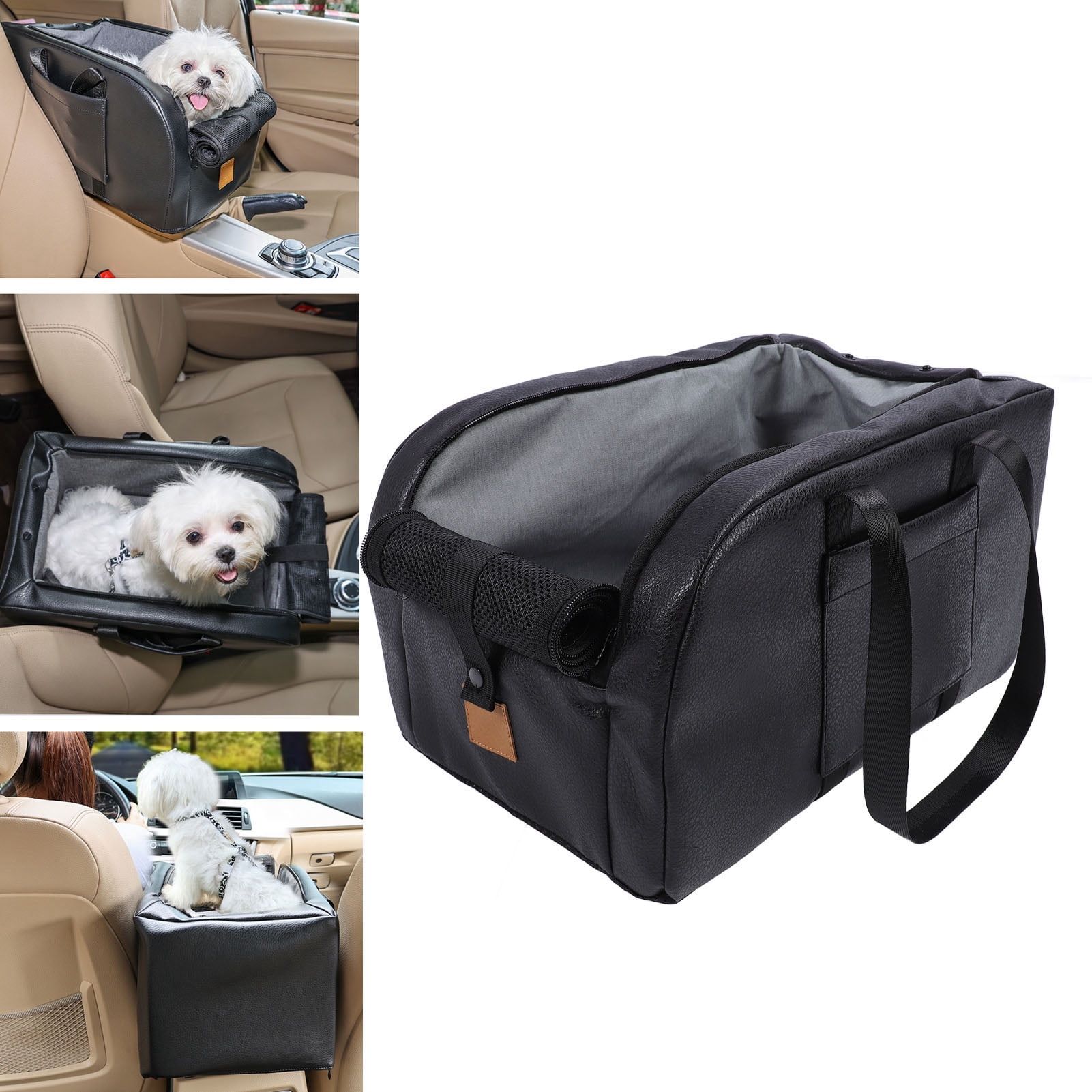 Riousery Console Dog Car Seat Breathable Multipurpose Portable Enhanced Safety Pet Car Seat for Small Dogs Cats Puppy Kitten 17.32 inches / 44 cm Center Console Pet Carrier