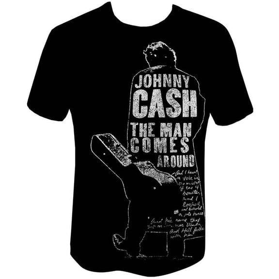 Johnny Cash Unisex T-Shirt Man Comes Around (X-Large)