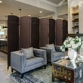 thumbnail image 4 of Tall Extra Wide Foldable Panel Partition Wall Divider, Double Hinged Room and Folding Privacy Screens6 feet, Chocolate,, 4 of 7