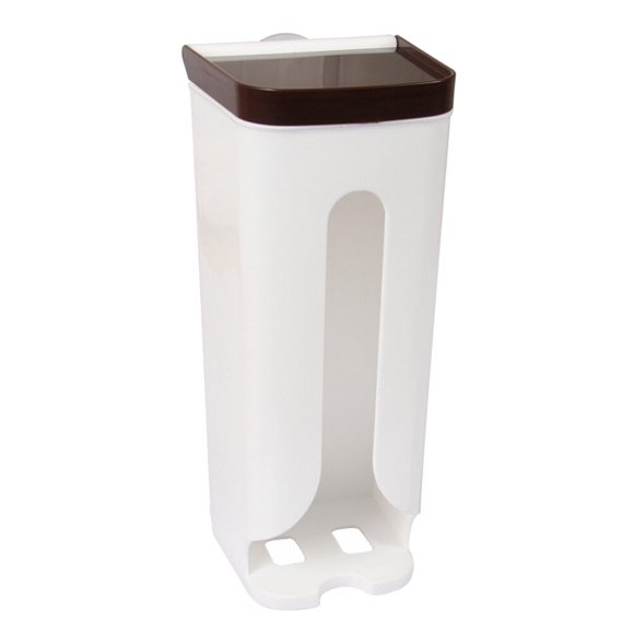 Distributeur de Sacs Poubelle Mural en Matériau PP Blanc pour Cuisine Salle de Bain 7.87x3.94x1.97