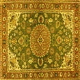 thumbnail image 1 of Ahgly Company Machine Washable Indoor Square Persian Yellow Traditional Area Rugs, 6' Square, 1 of 4