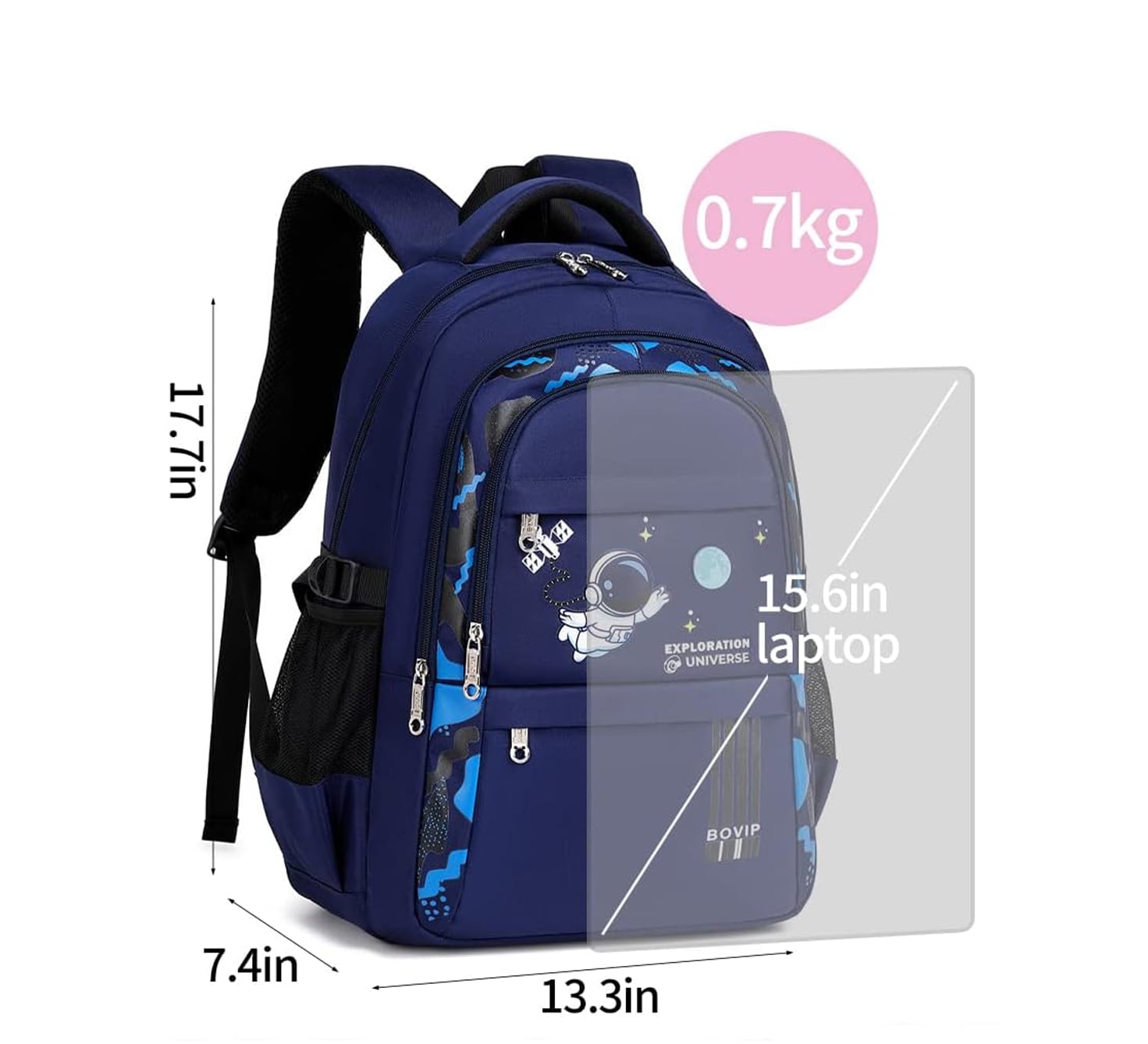Lvelia School Backpack for Boys Kids Elementary School Bags Middle School Primary School Bookbags Lightweight Sturdy Spaceman Gifts,Blue