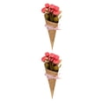 thumbnail image 3 of Injueey Ramo mixto de flores artificiales creativas, simulación de Camelia, rosa, embalaje de papel Kraft, decoración de fiesta en casa, accesorios de Type1 NO1 Injueey CBP002520, 3 of 5