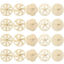 Melantax Set of 20 blank wooden spinning tops for children to color