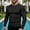 Black, variant on Men's Crew Neck Long Sleeve Slim Fit T‑Shirt Soft Stretchy Heather Fabric Basic Pullover Top for Daily Casual Streetwear and Everyday Styling Mint Green XL