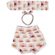 thumbnail image 4 of Conjunto de ropa de pantalones cortos para bebé, conjunto de ropa de fotografía para bebé con patrón de sol, conjunto de diadema, 3 uds., 100cm, 4 of 5