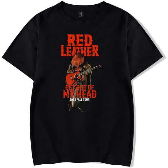 Red Leather Merch Get Out of My Head Tour Summer Unisex Short-sleeved T-shirt Fashion Y2K Printed Casual Stylish Design Tee