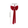 thumbnail image 6 of Velvet Christmas Bow, 44 x 19 in Large Tree Bow, Ruffled Edge with Long Tails and Hanging Loop, Decorative Bow for Christmas Tree Door Wreath and Staircase, 6 of 6