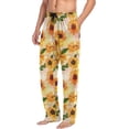 thumbnail image 5 of FREEAMG Sunflower Pattern Pajama Pants for Men, Men's Separate Bottoms, Comfortable Sleep Lounge Pj Pants, 5 of 7