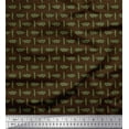 thumbnail image 1 of Soimoi Brown Moss Georgette Fabric Mimosa Pudica Leaves Print Fabric by the Yard 44 Inch Wide, 1 of 3